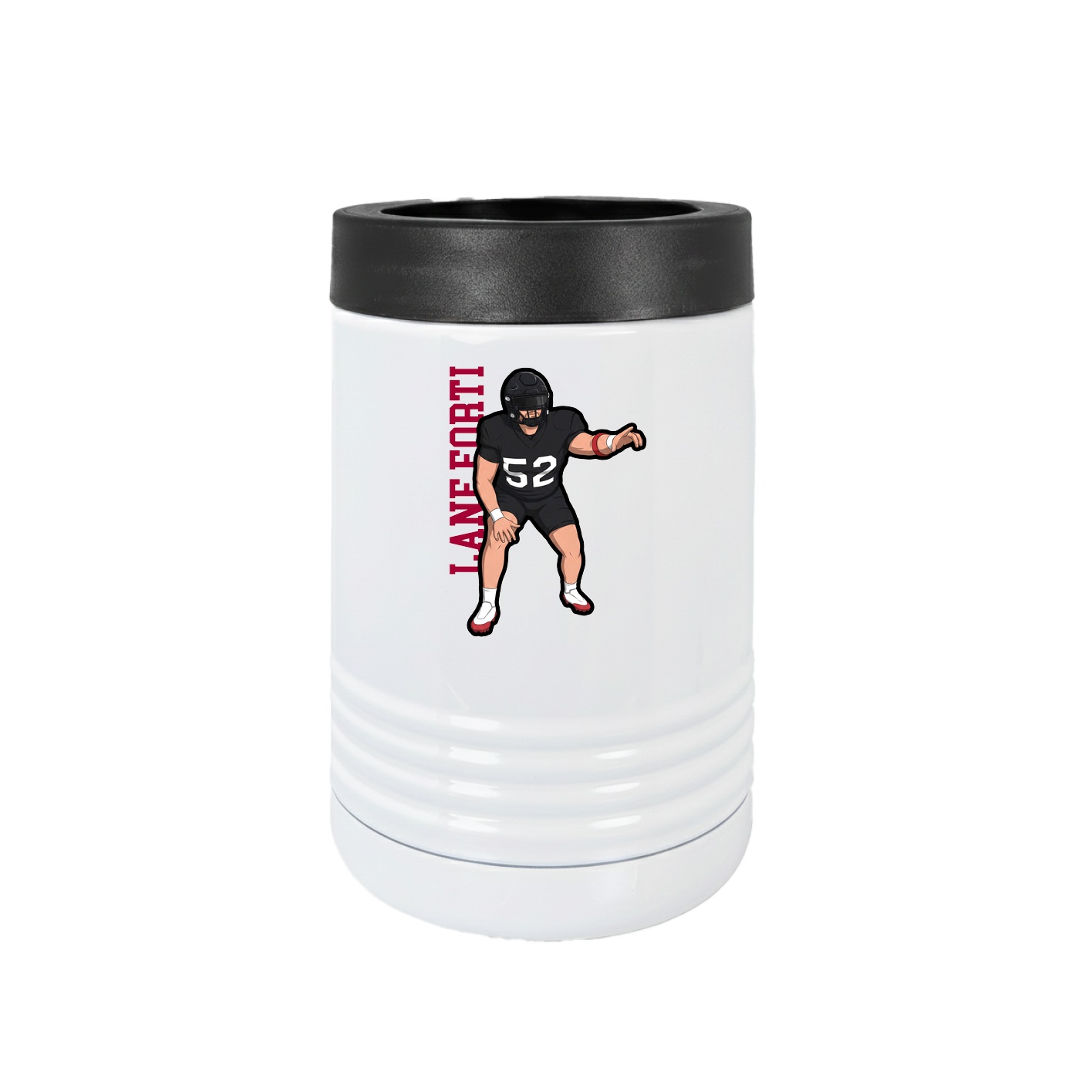Beverage Holder — Name Vertical in White