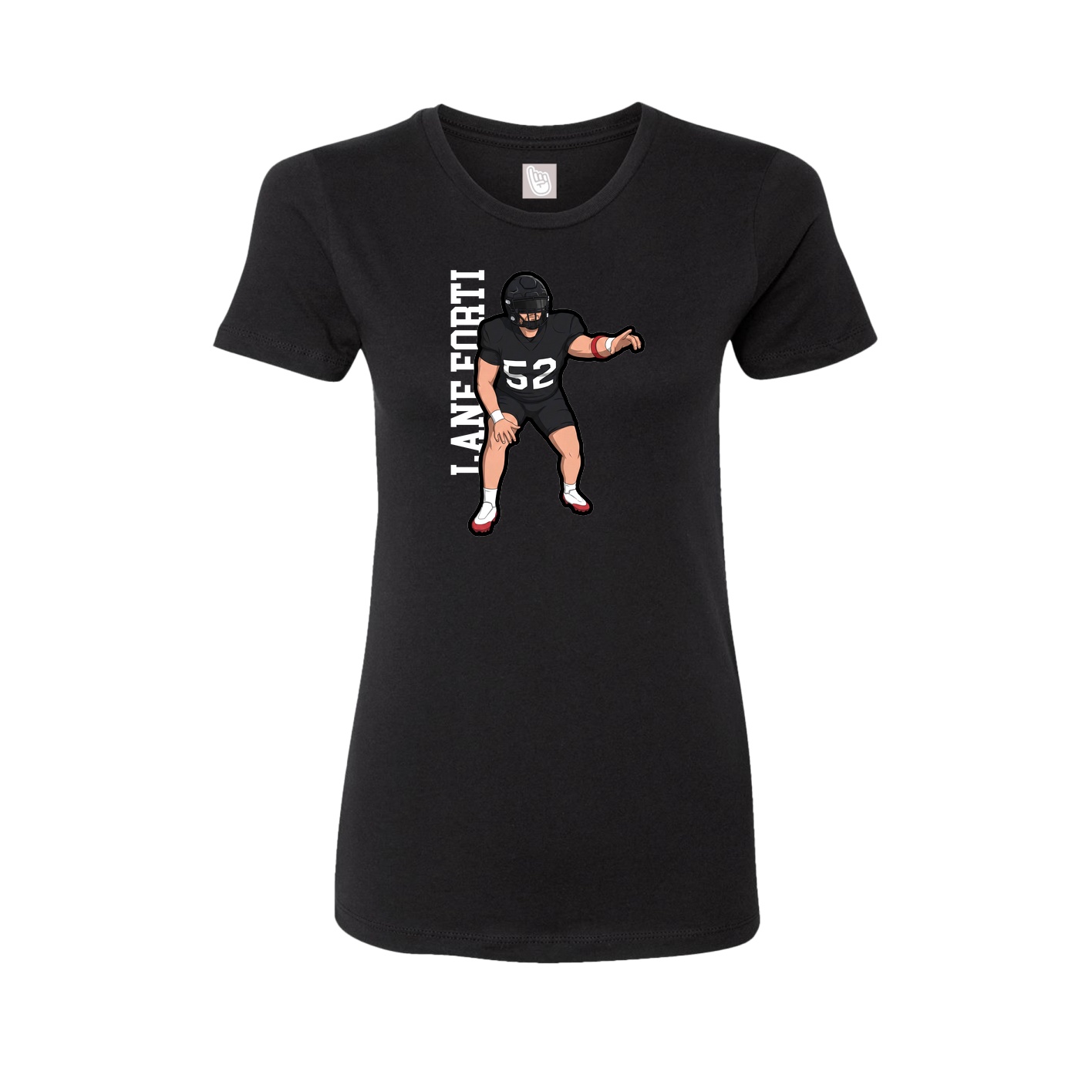 Womens Tee — Name Vertical in Black