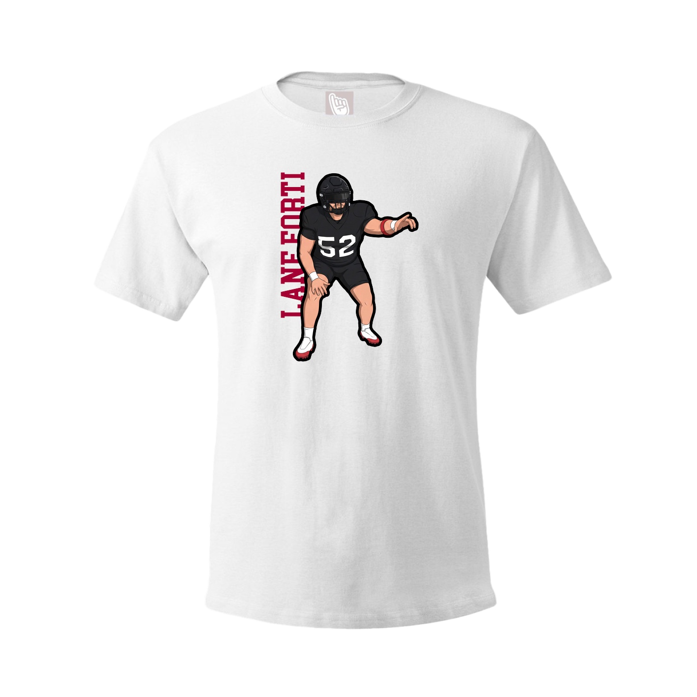 Youth Tee — Name Vertical in White