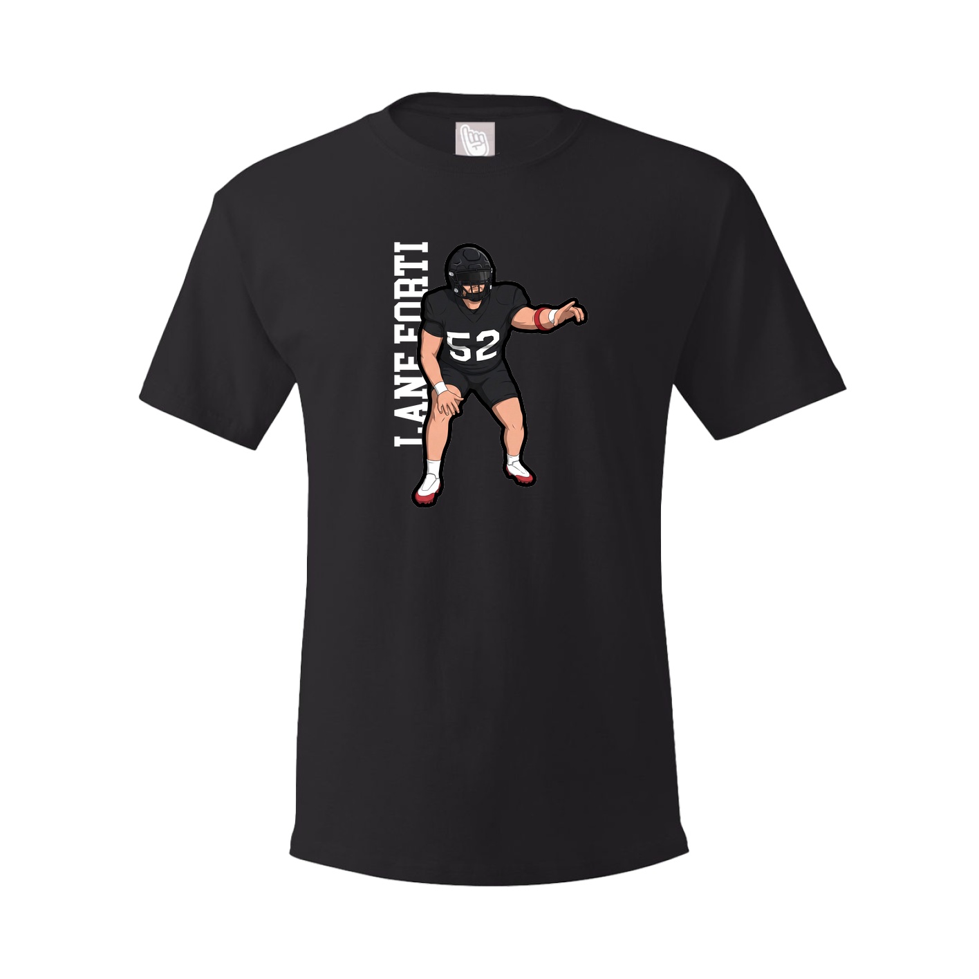 Youth Tee — Name Vertical in Black