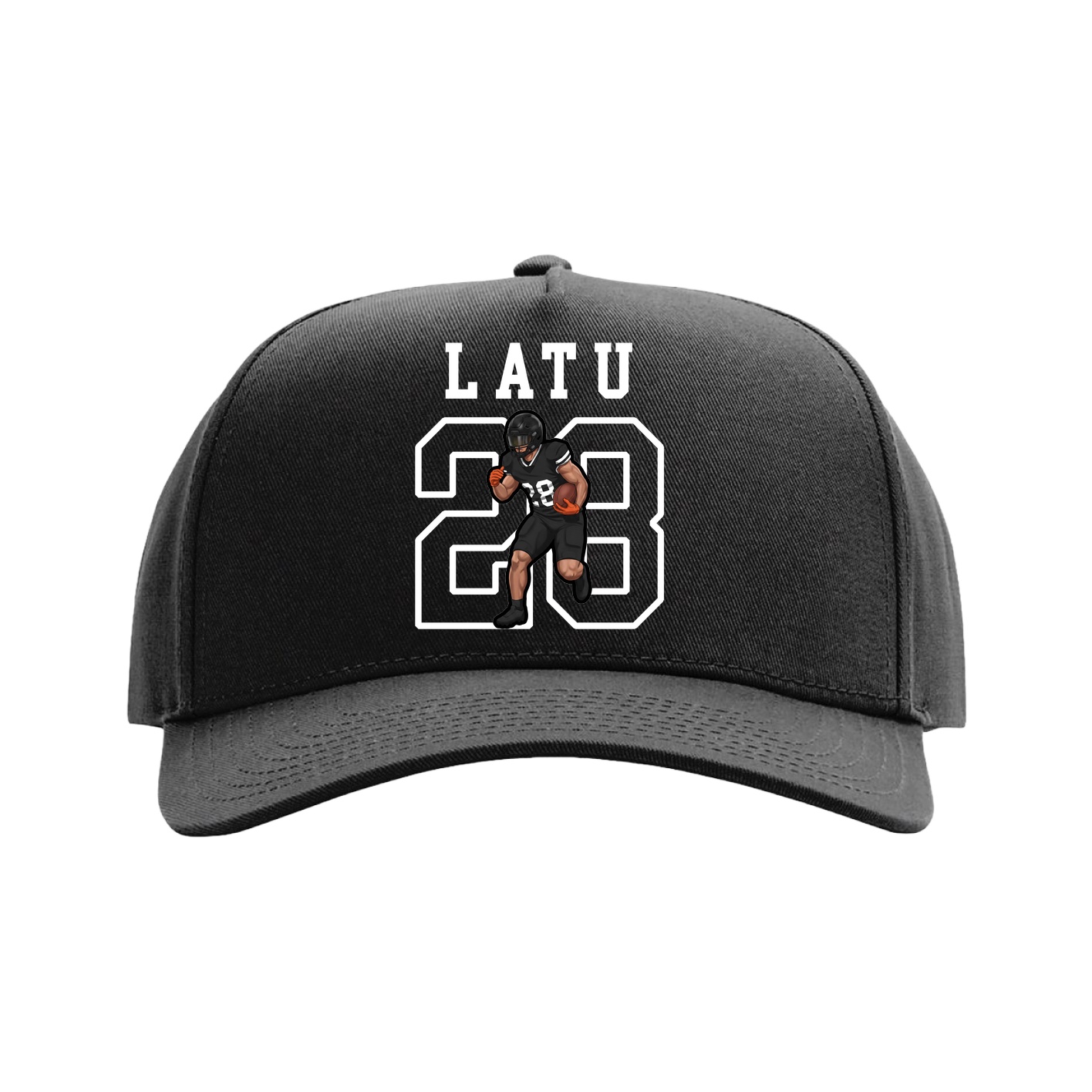 Full Fabric Five-Panel Champ Cap — Shirsey in Black