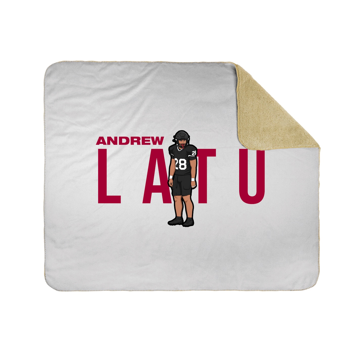 Throw Blanket — Player Name in White