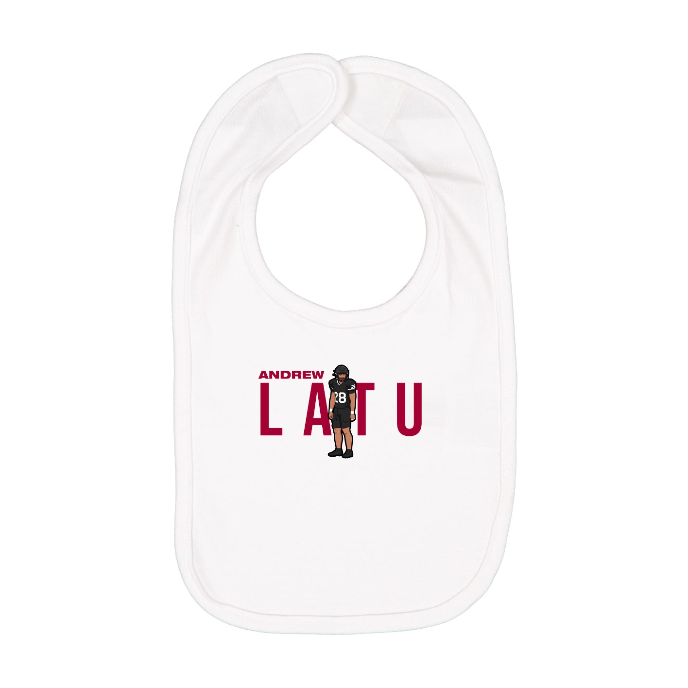 Infant Bib — Player Name in White