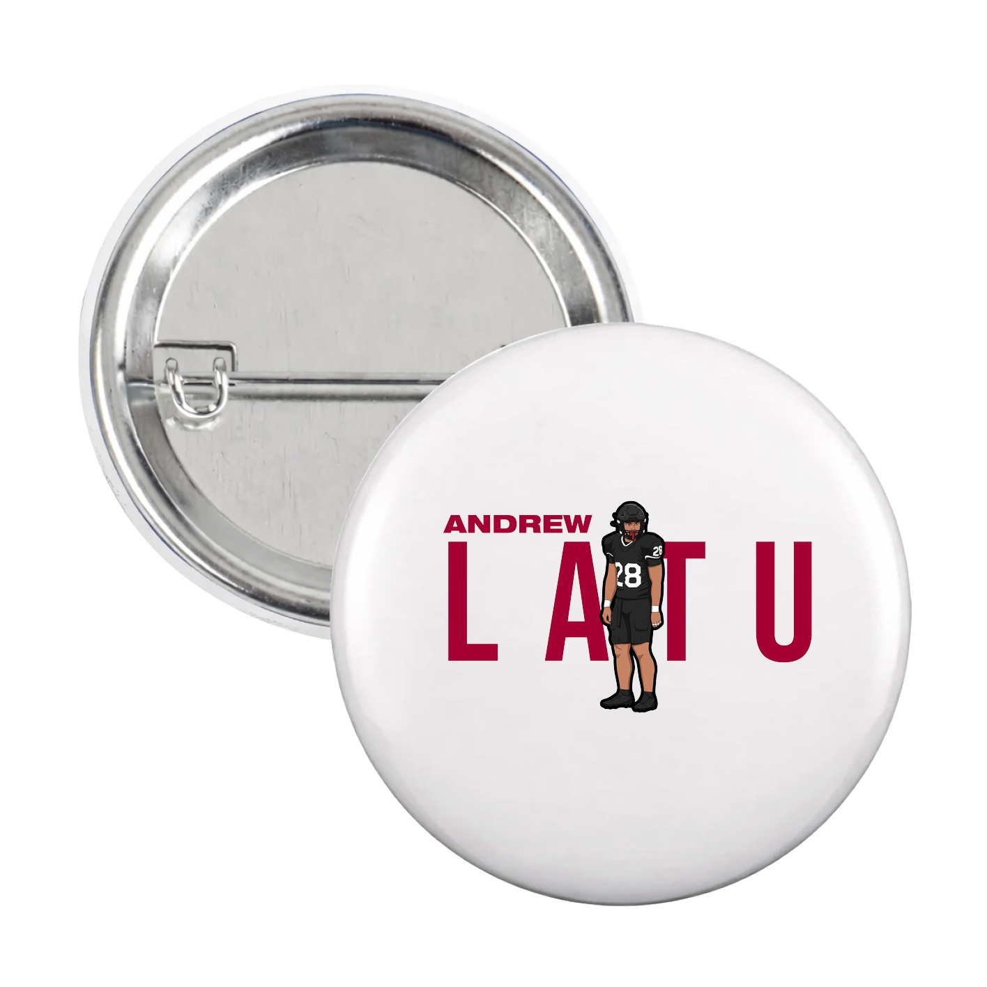 Game Day Button — Player Name in White