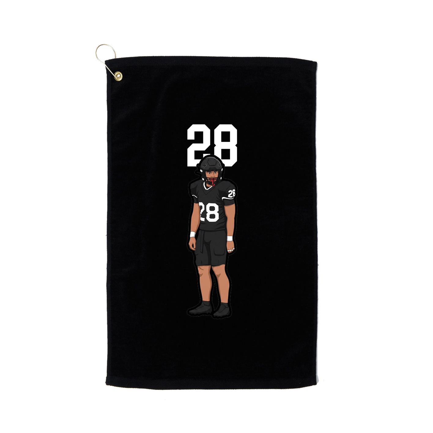 Golf Towel — Number Top in Black