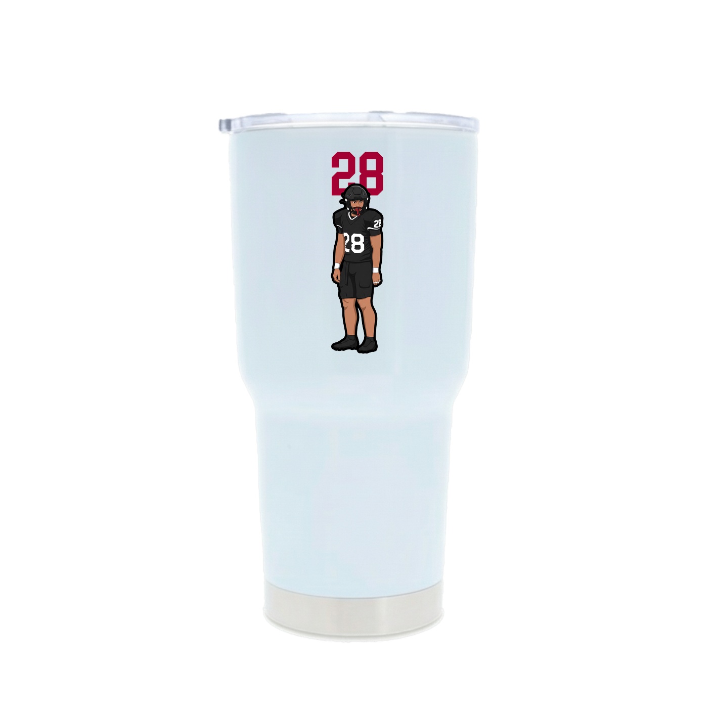 30oz Stainless Steel Tumbler — Number Top in White