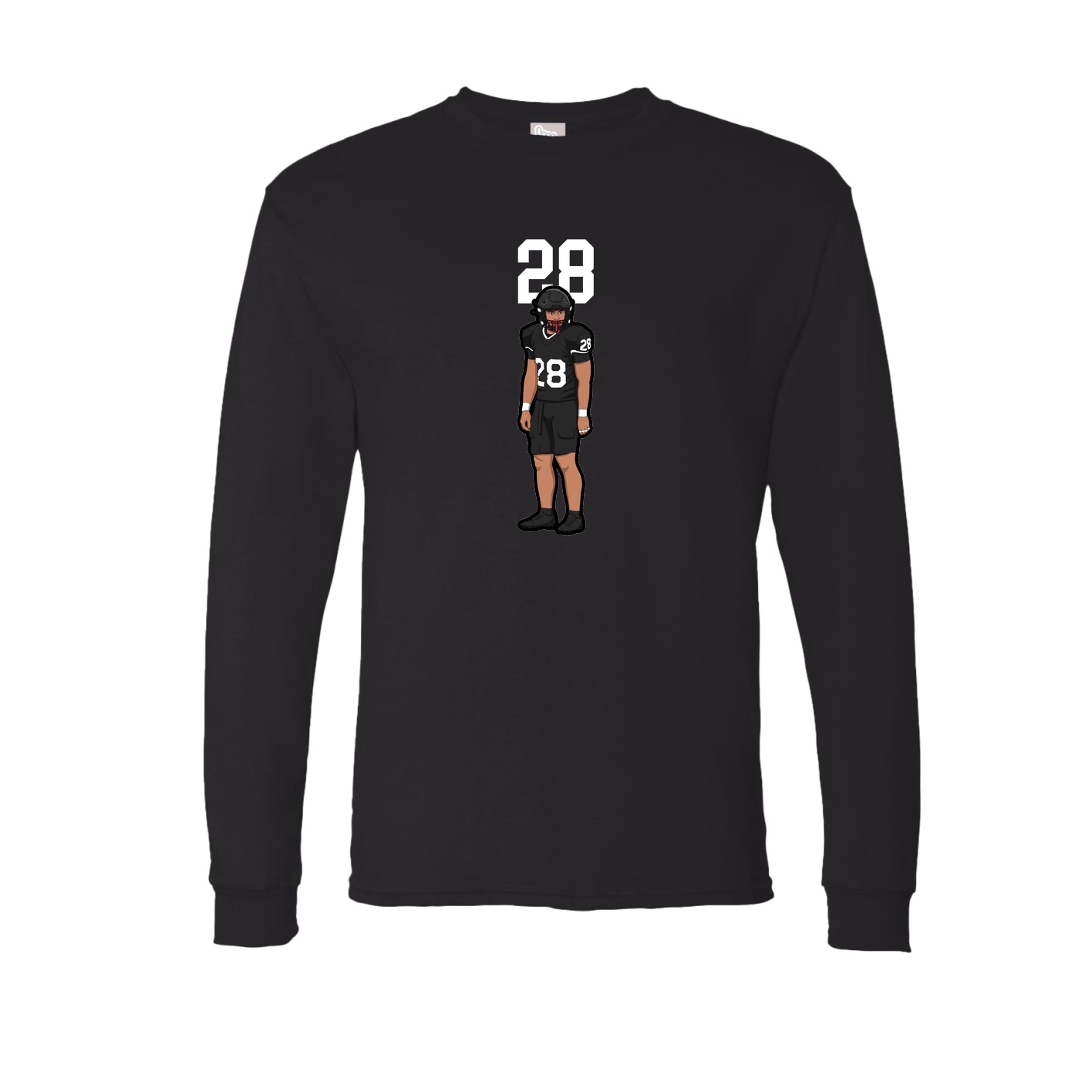 Long Sleeve Tee — Number Top in Black