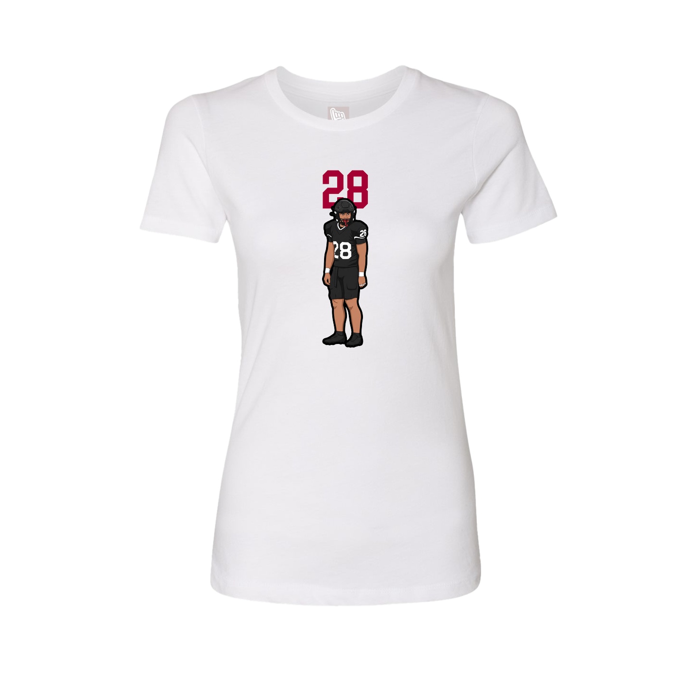 Womens Tee — Number Top in White