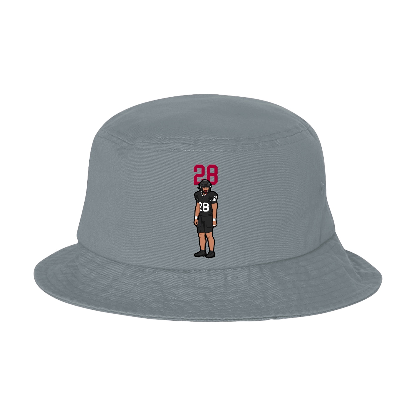 Bucket Cap — Number Top in Grey