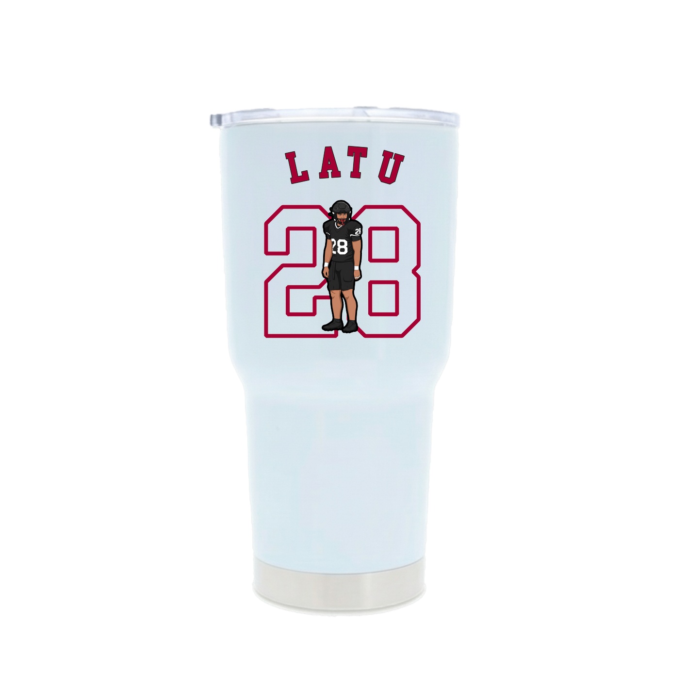 30oz Stainless Steel Tumbler — Shirsey Arch in White