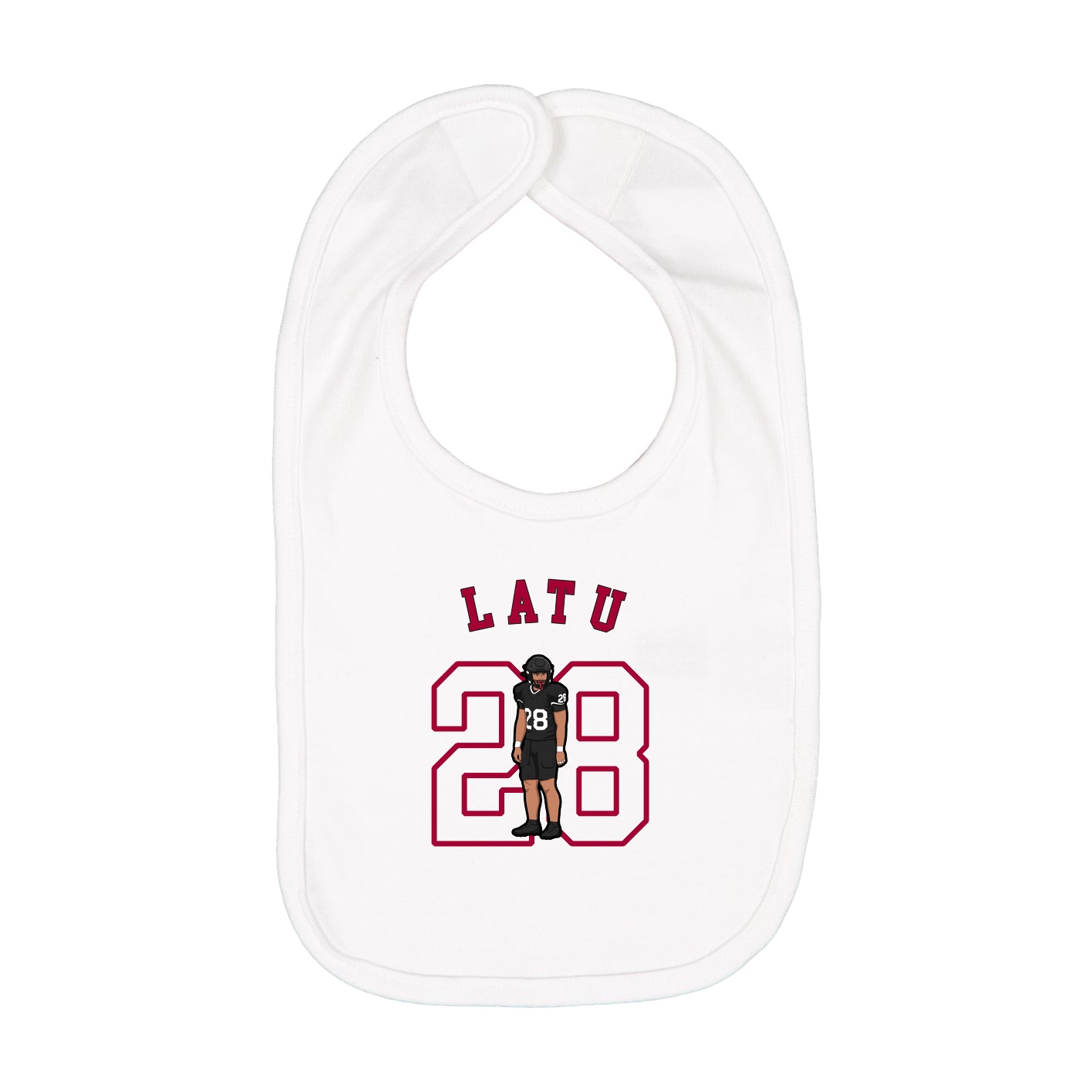 Infant Bib — Shirsey Arch in White