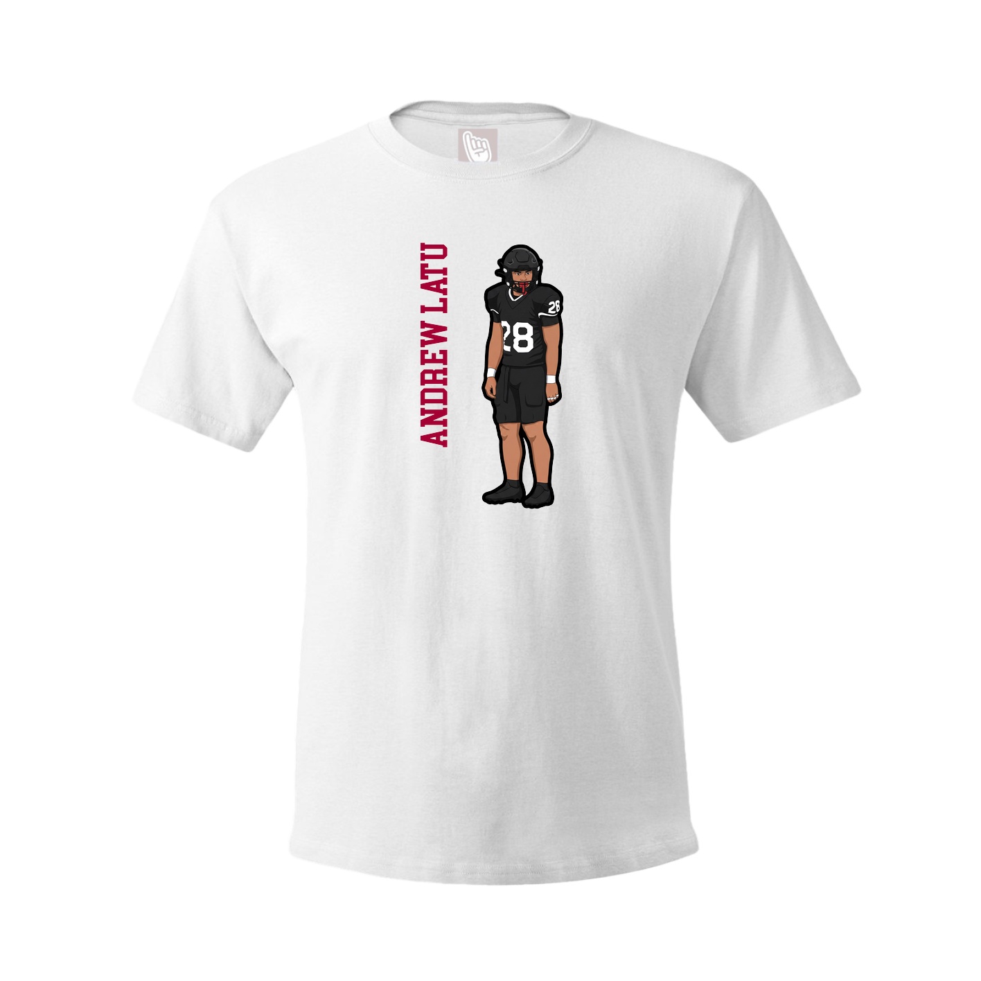 Tee — Name Vertical in White