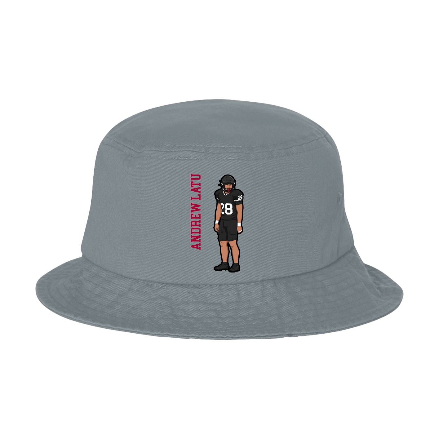 Bucket Cap — Name Vertical in Grey