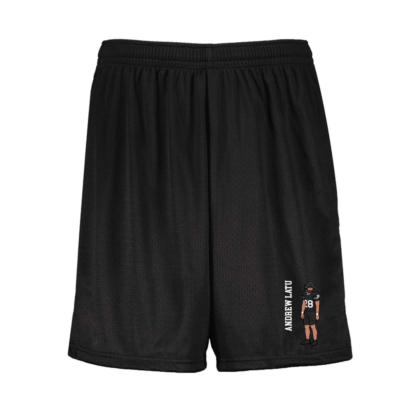 Shorts — Name Vertical in Black