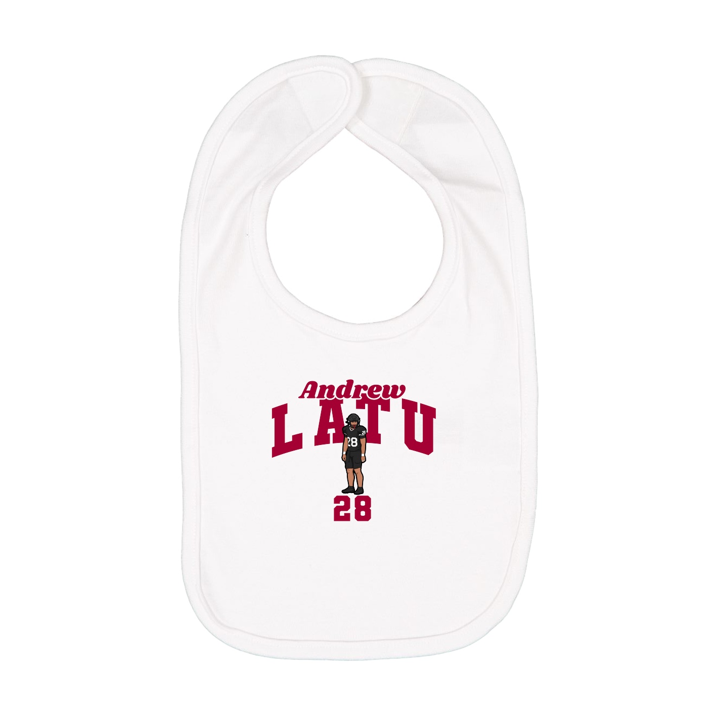 Infant Bib — Signature Arch in White