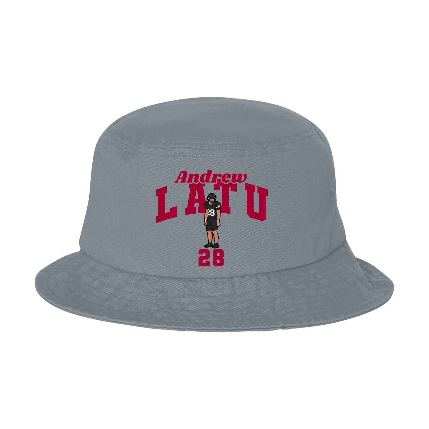 Bucket Cap — Signature Arch in Grey