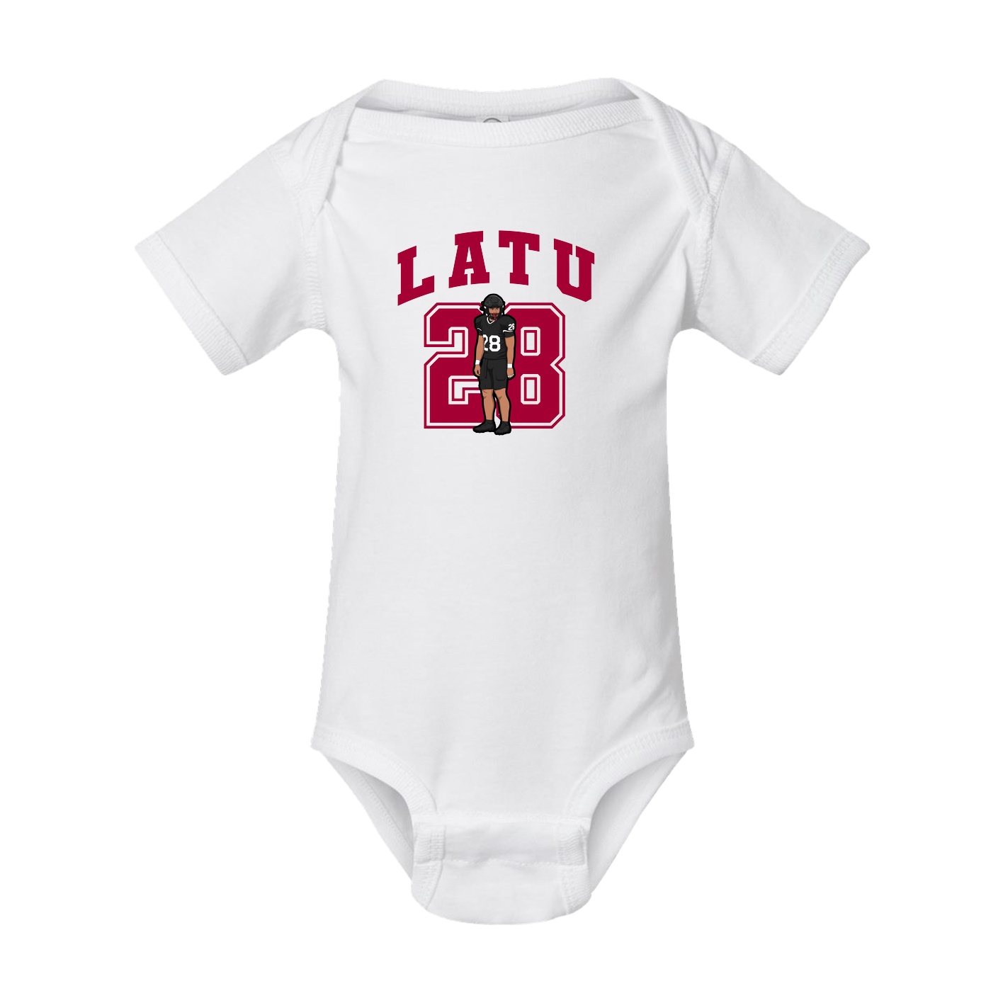Baby Onesie — Number in White