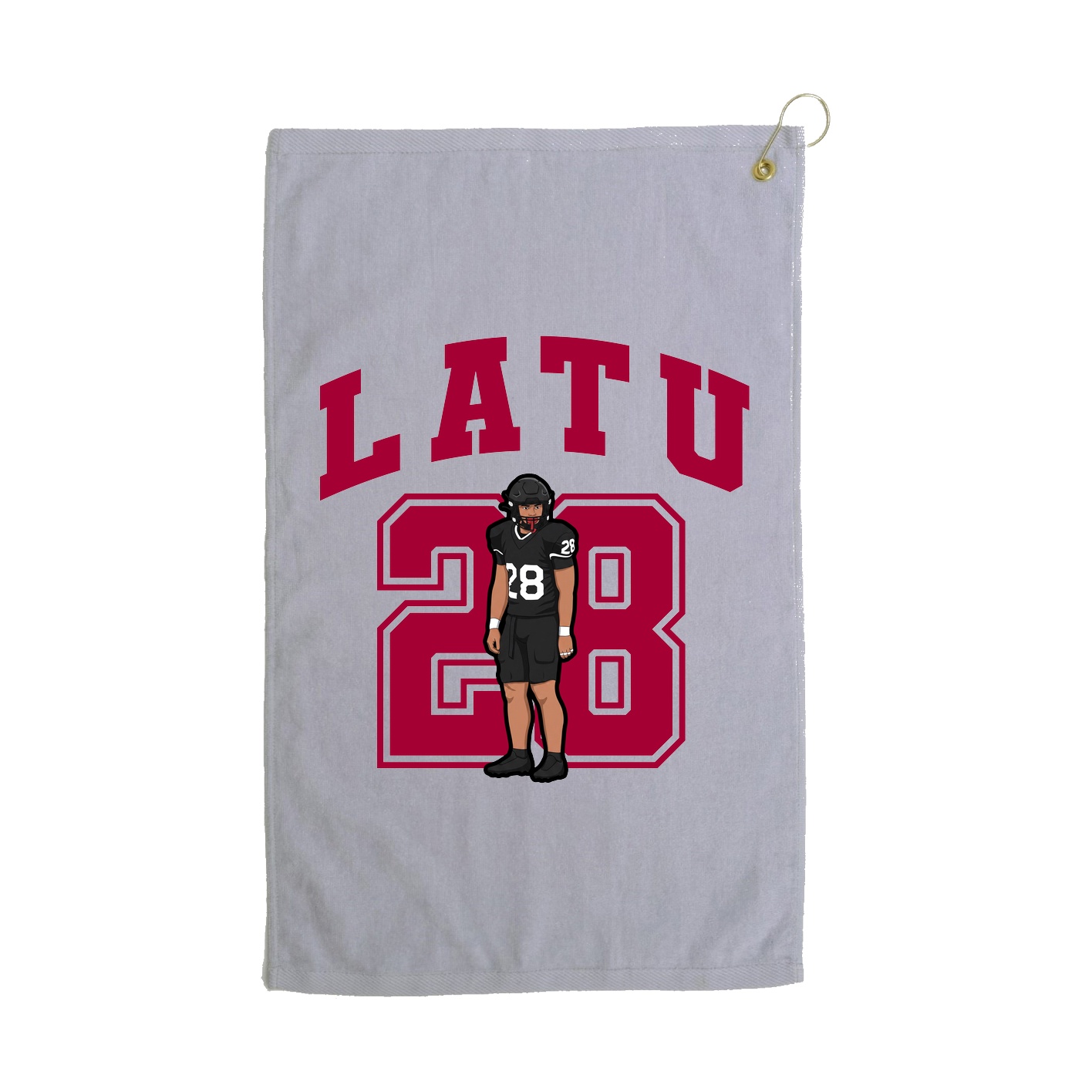 Golf Towel — Number in Grey