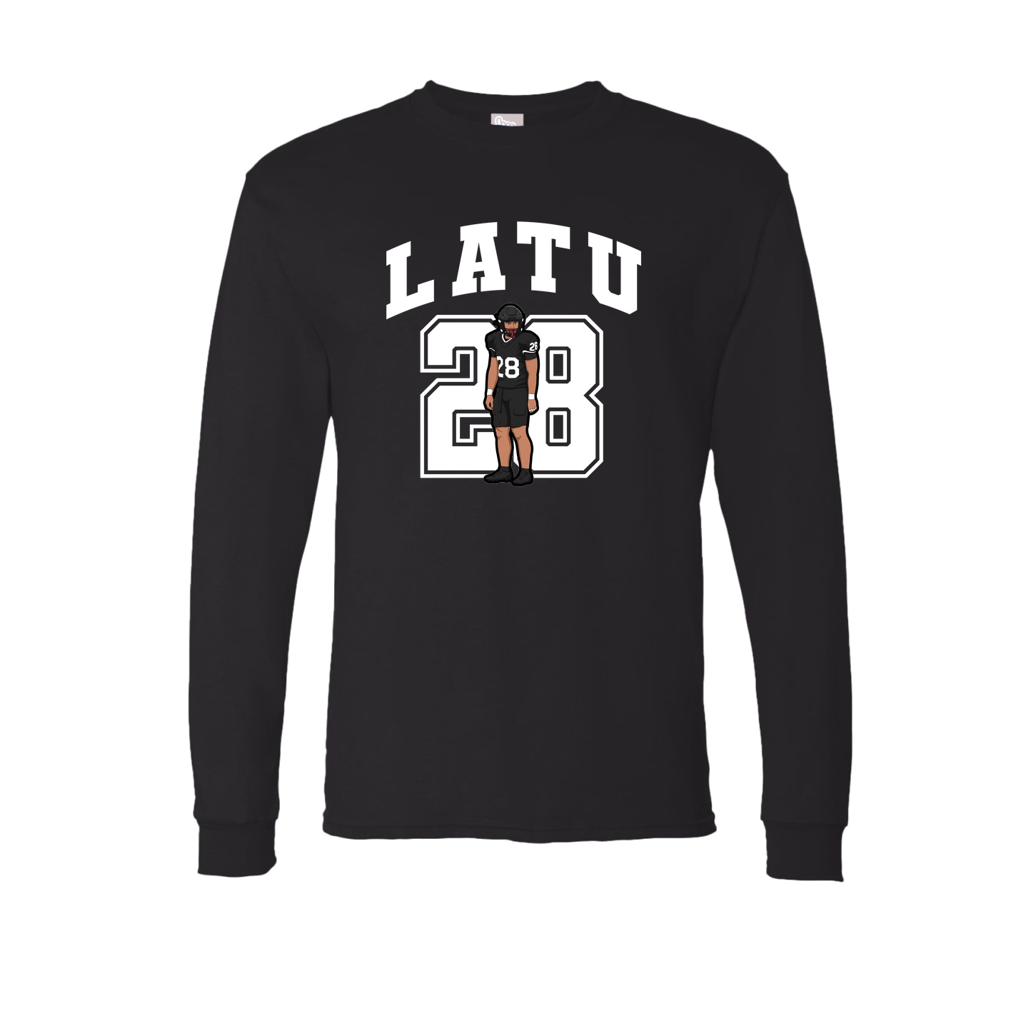 Long Sleeve Tee — Number in Black