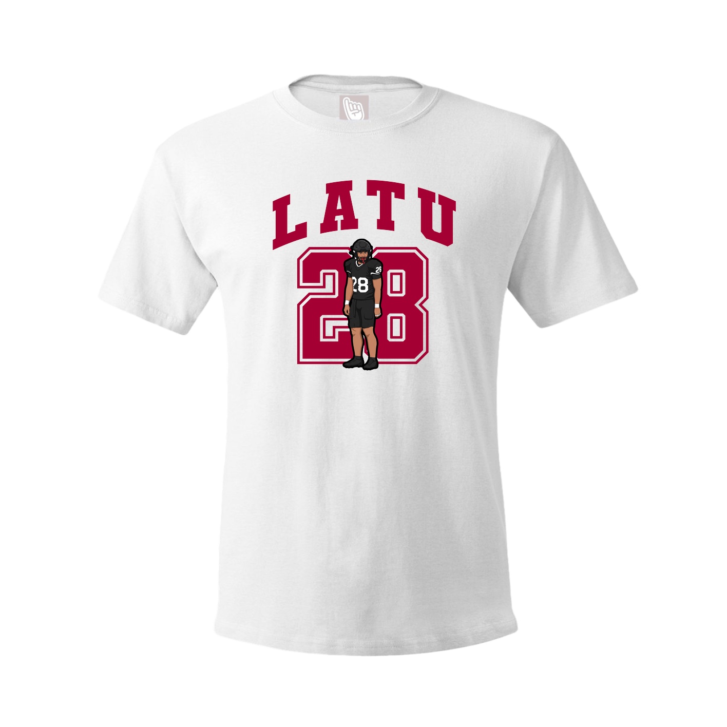 Youth Tee — Number in White