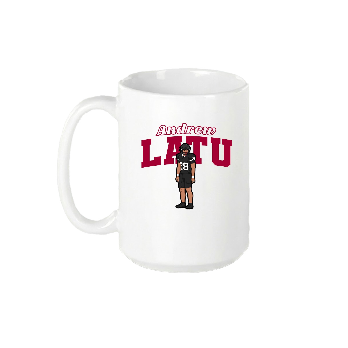 15oz Coffee Mug — Name Arch in White