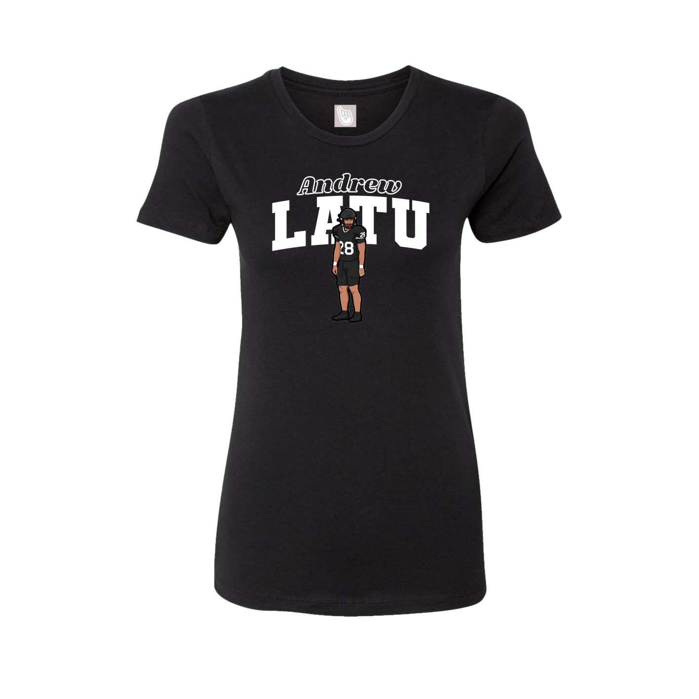 Womens Tee — Name Arch in Black