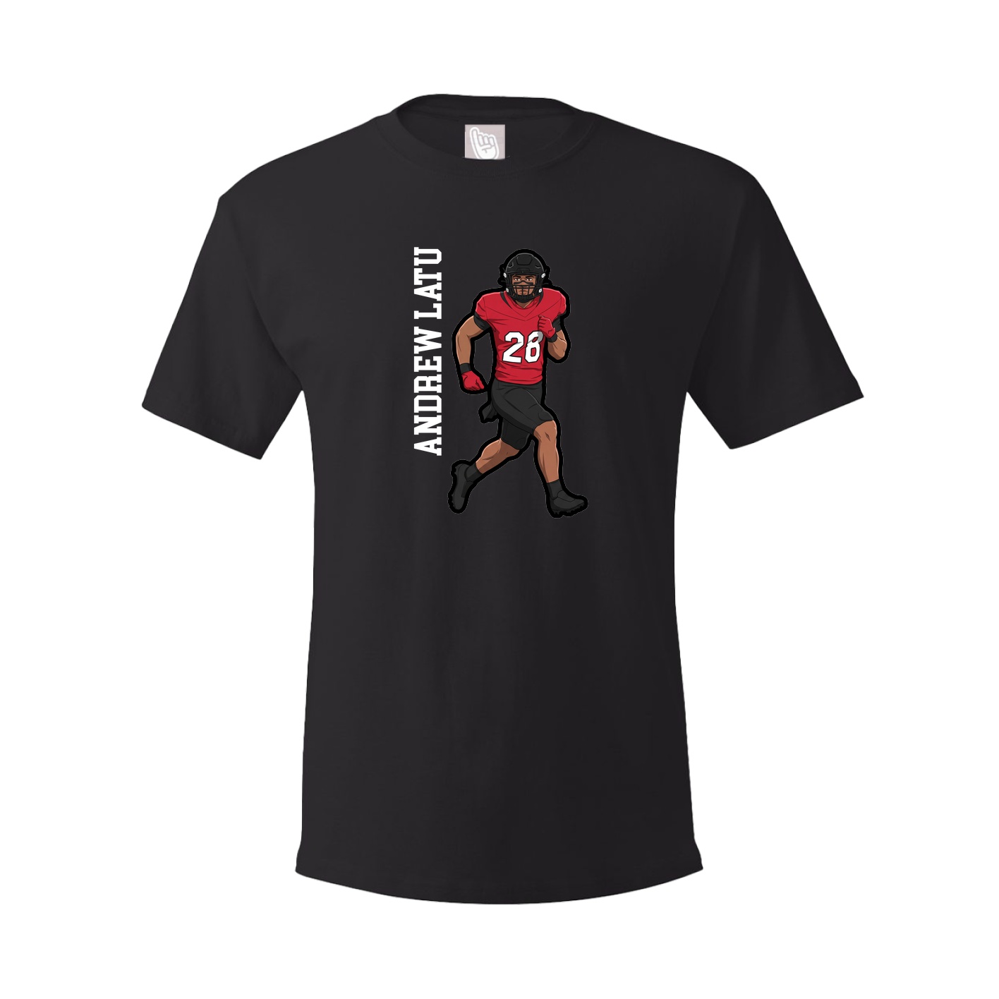 Youth Tee — Name Vertical in Black