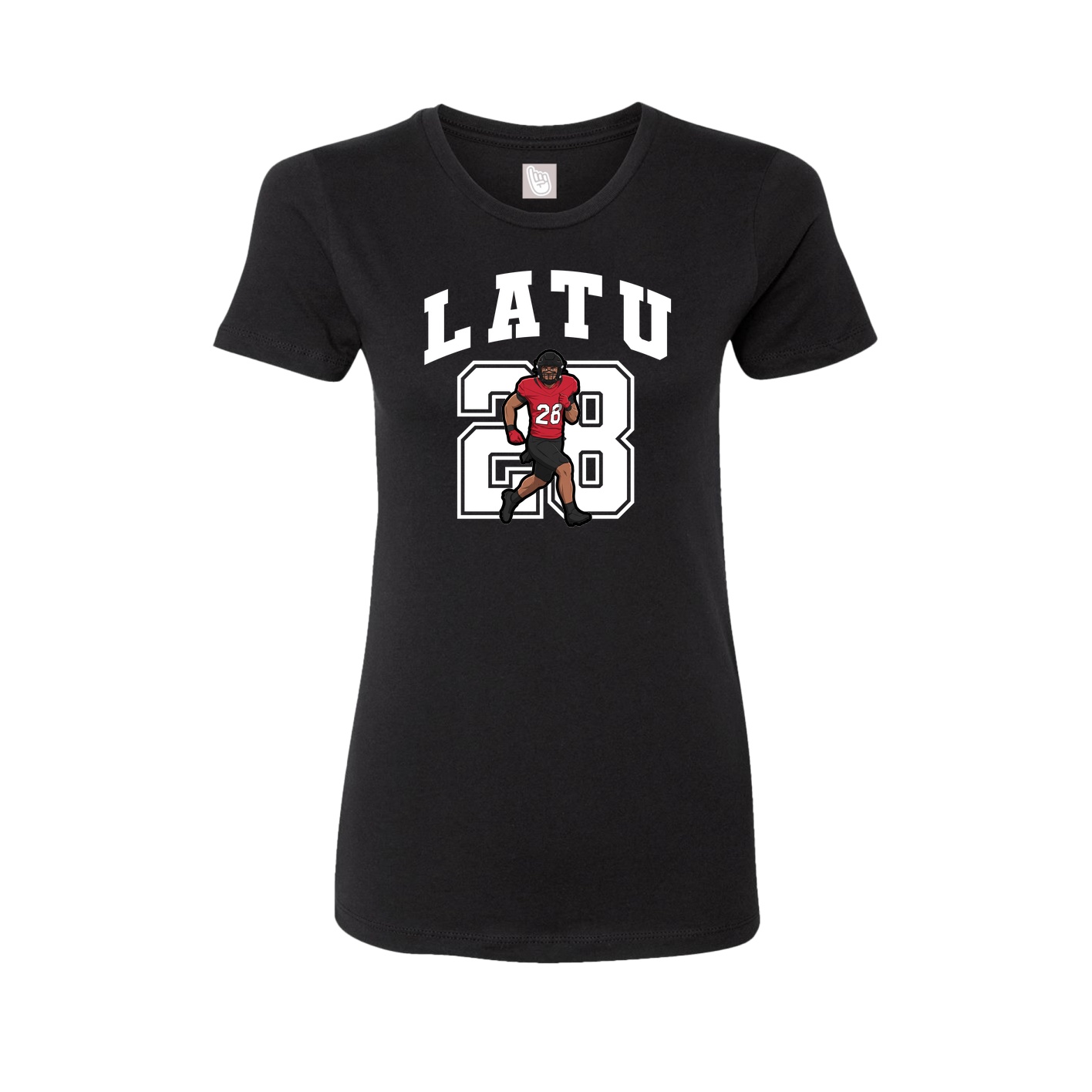 Womens Tee — Number in Black