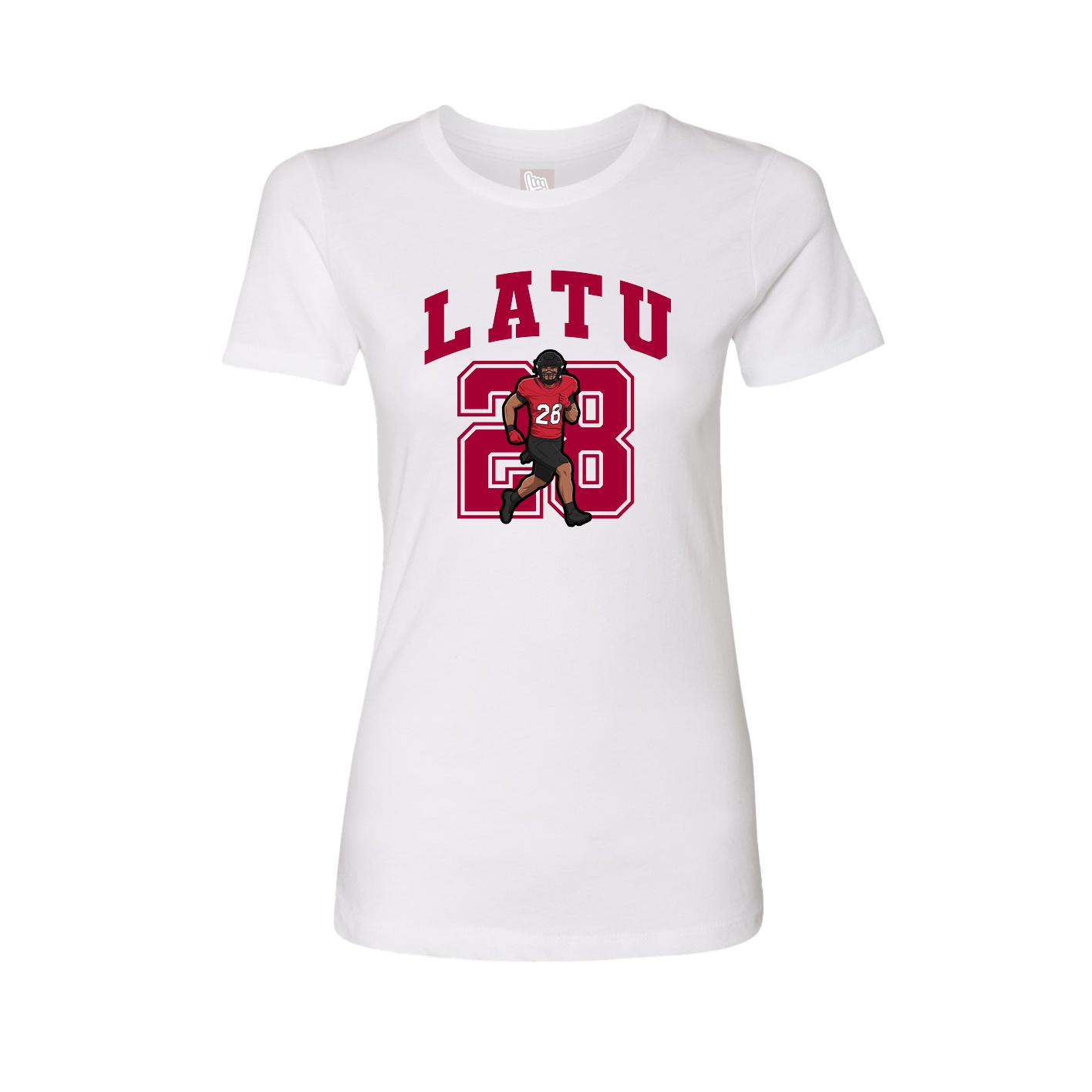 Womens Tee — Number in White