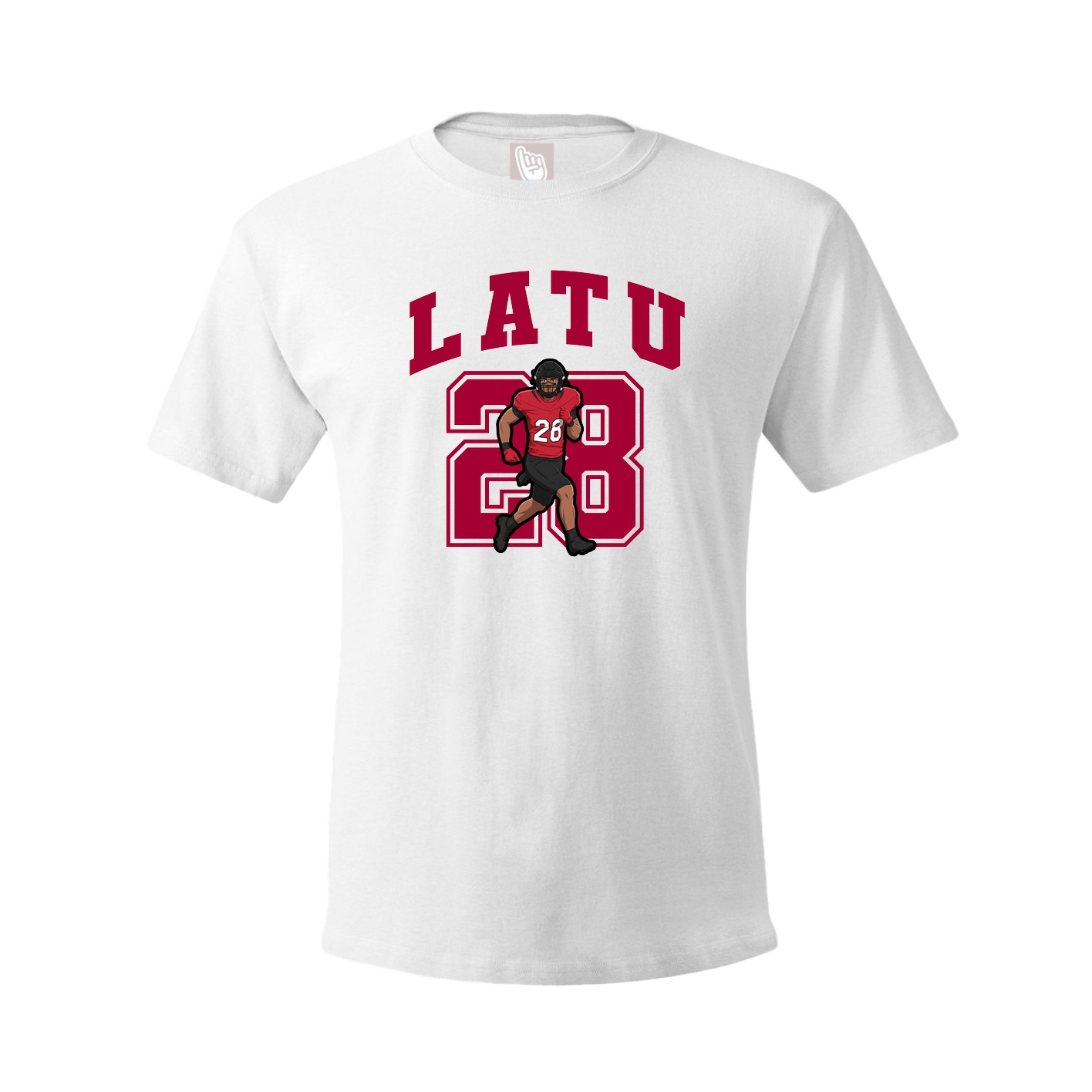 Youth Tee — Number in White