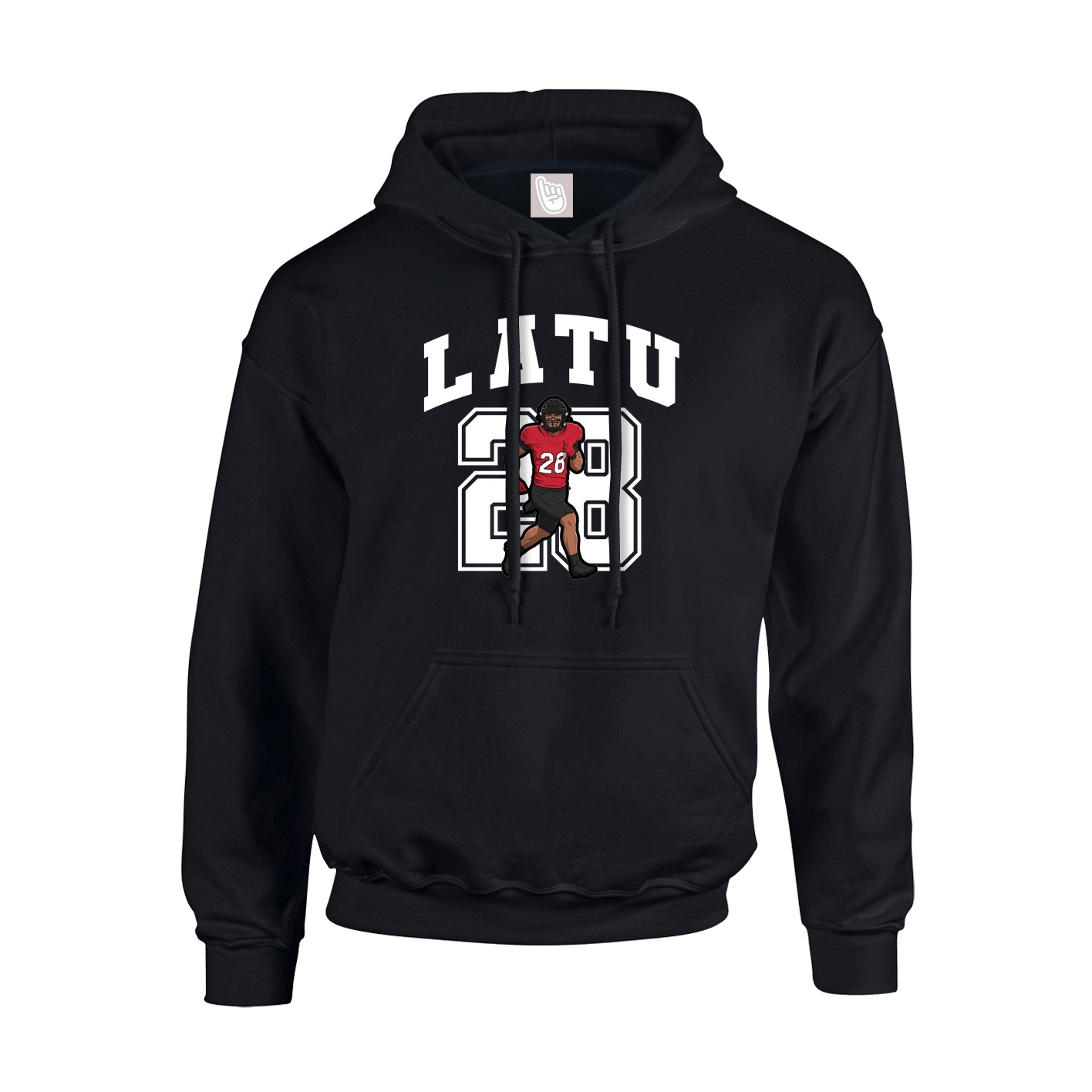 Hoodie — Number in Black