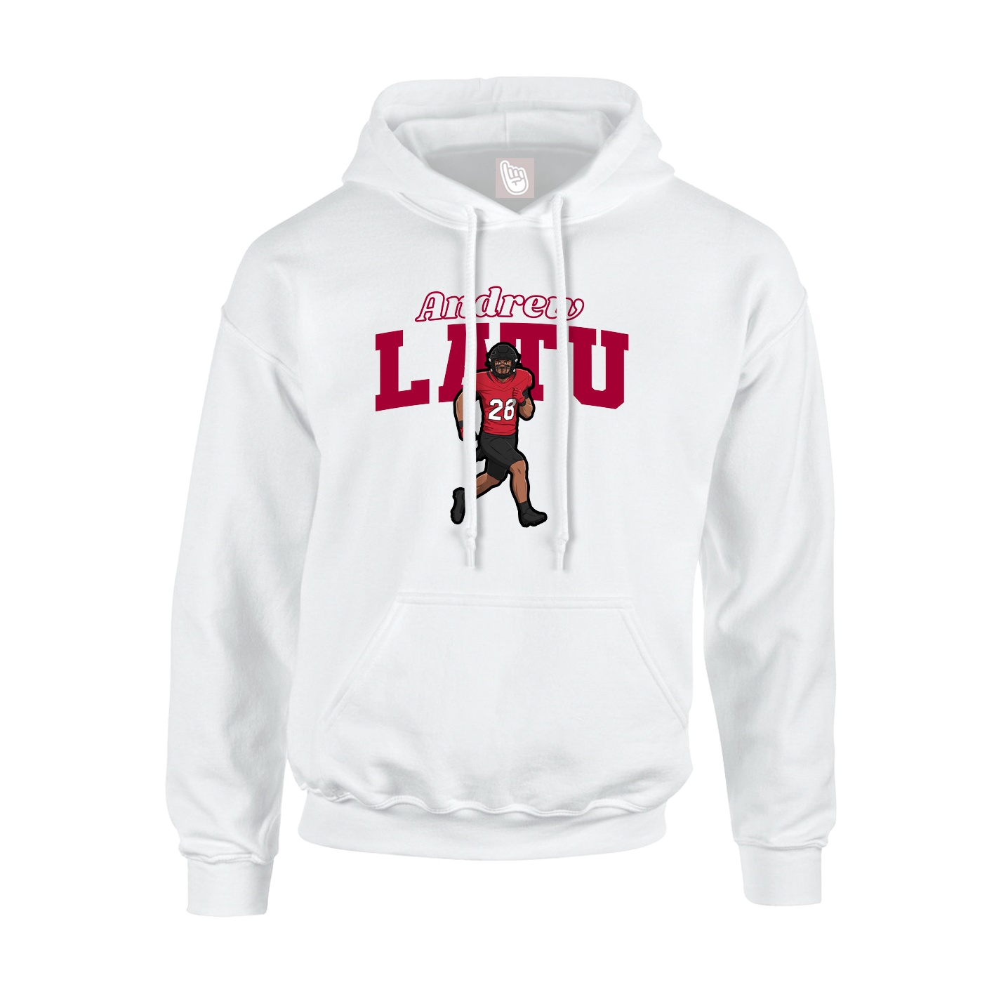 Hoodie — Name Arch in White