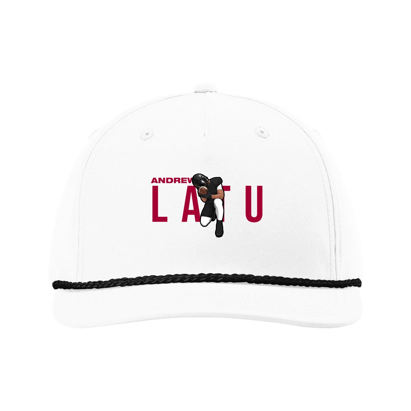 Five-Panel Classic Rope Cap — Player Name in White