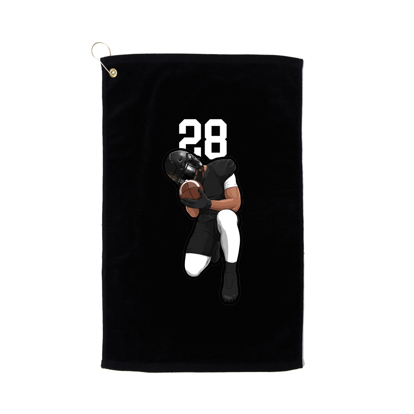 Golf Towel — Number Top in Black