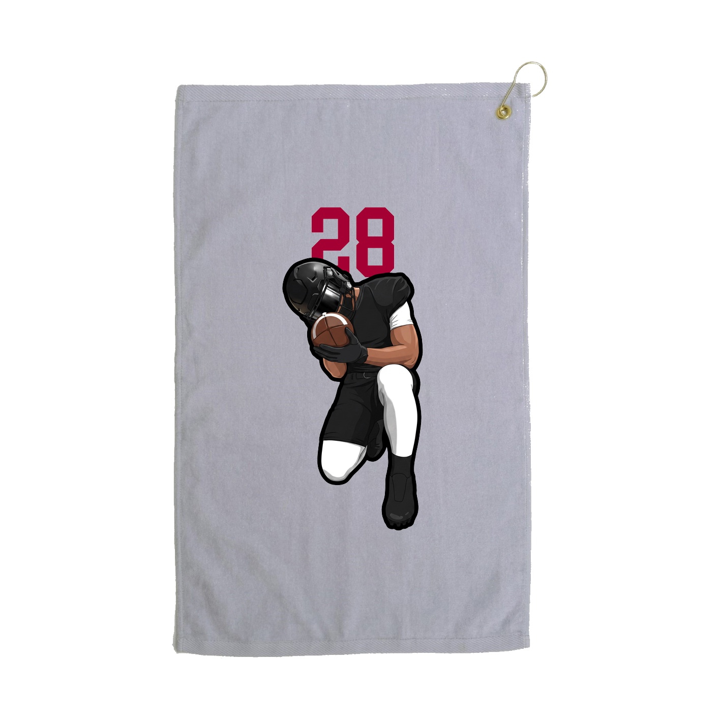 Golf Towel — Number Top in Grey