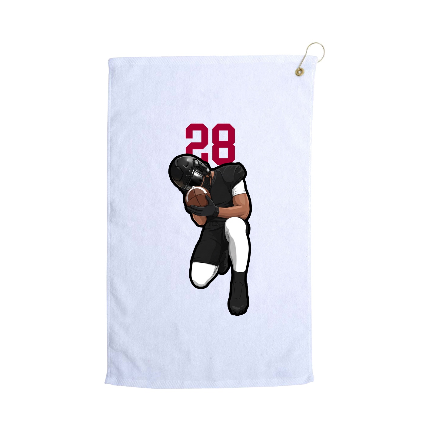 Golf Towel — Number Top in White