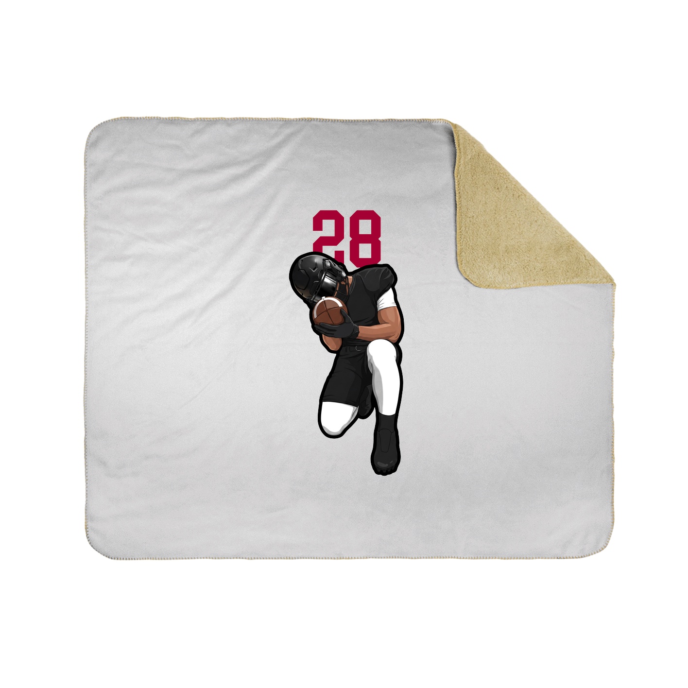 Throw Blanket — Number Top in White