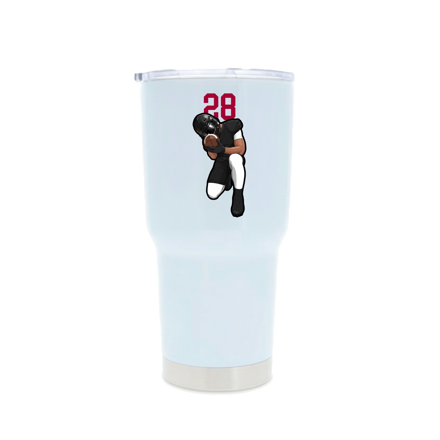 30oz Stainless Steel Tumbler — Number Top in White