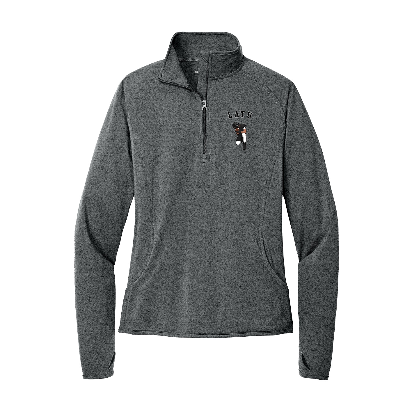 Women's Q-Zip Pullover — Shirsey Arch in Grey