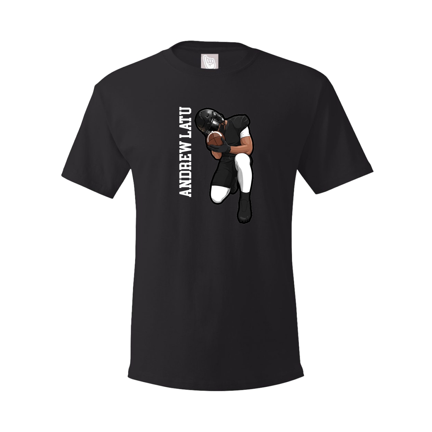 Youth Tee — Name Vertical in Black