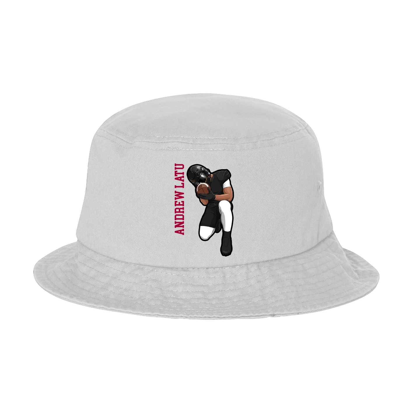 Bucket Cap — Name Vertical in White