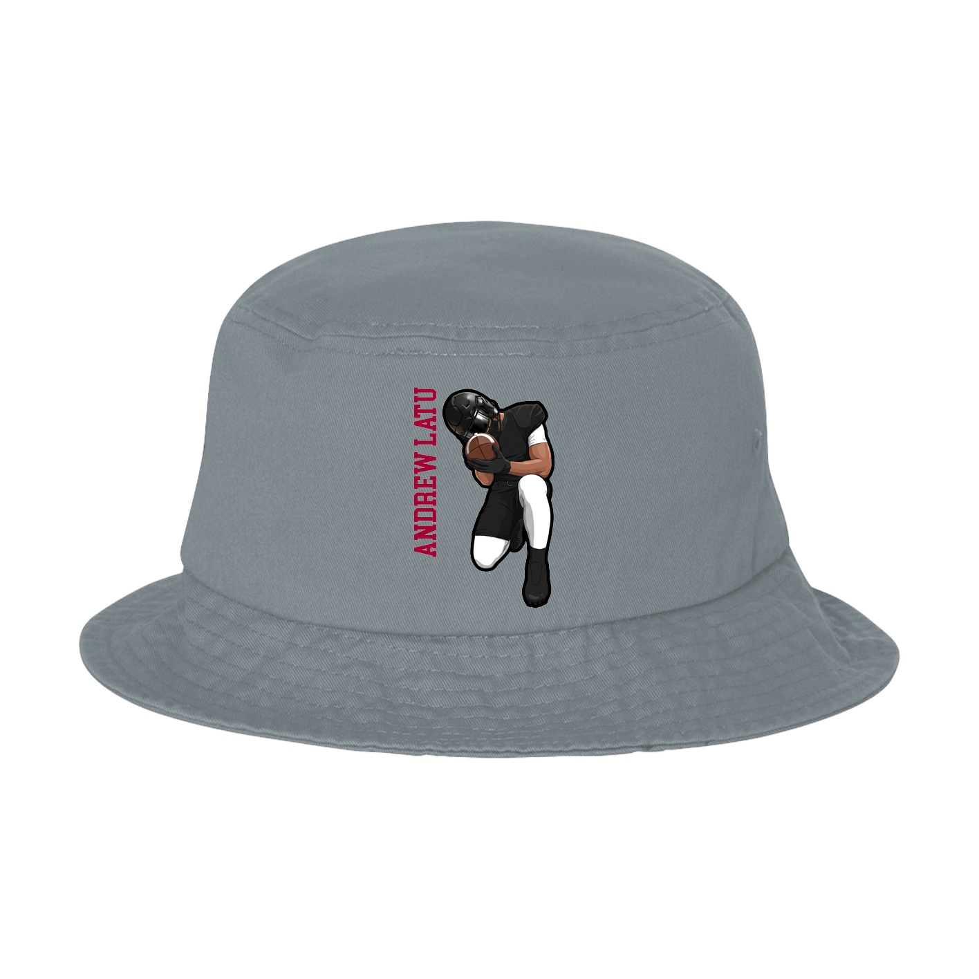 Bucket Cap — Name Vertical in Grey