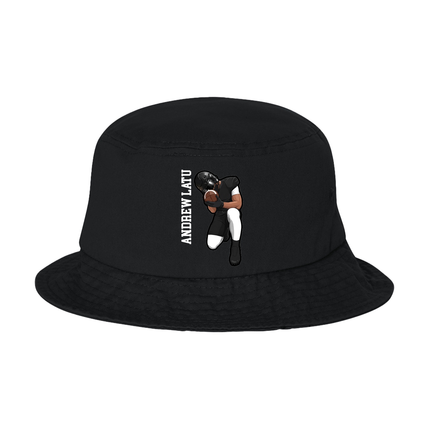Bucket Cap — Name Vertical in Black