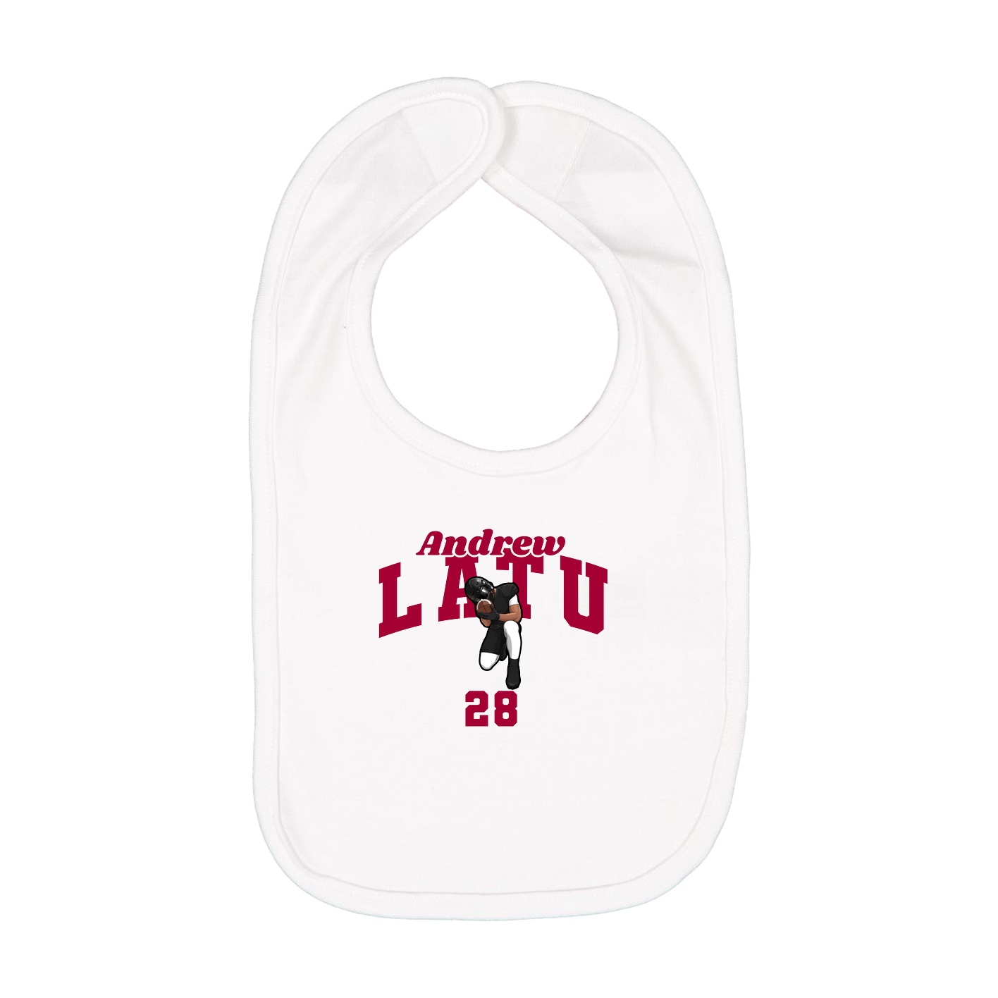 Infant Bib — Signature Arch in White