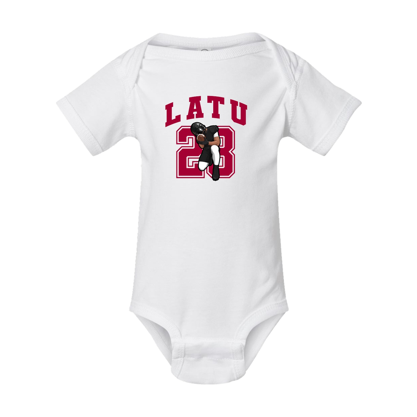 Baby Onesie — Number in White