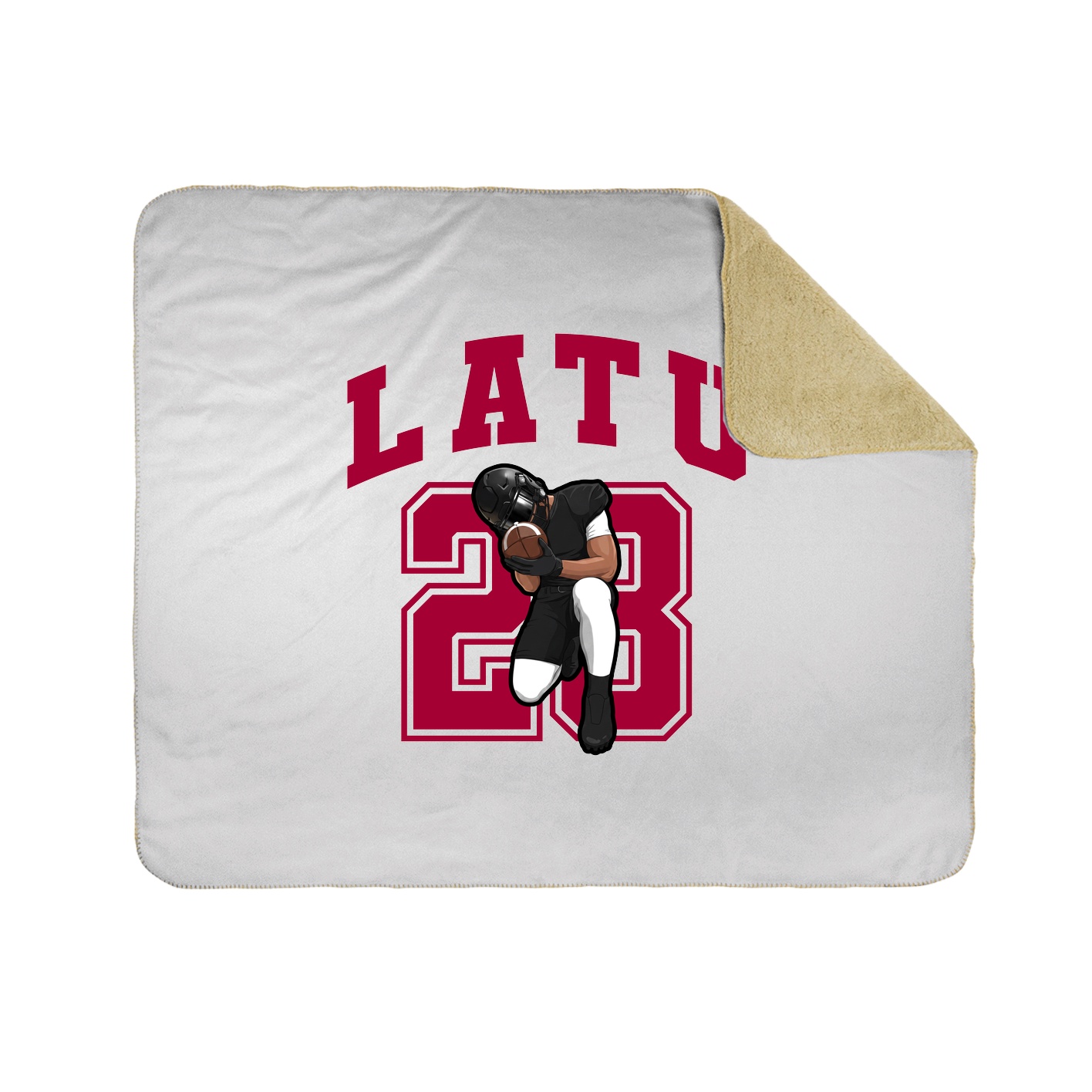 Throw Blanket — Number in White