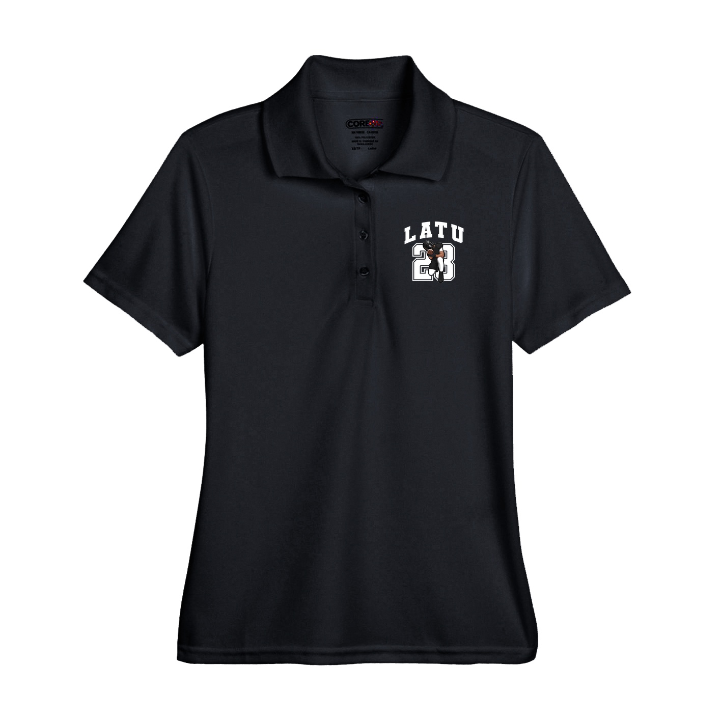 Performance Polo — Number in Black