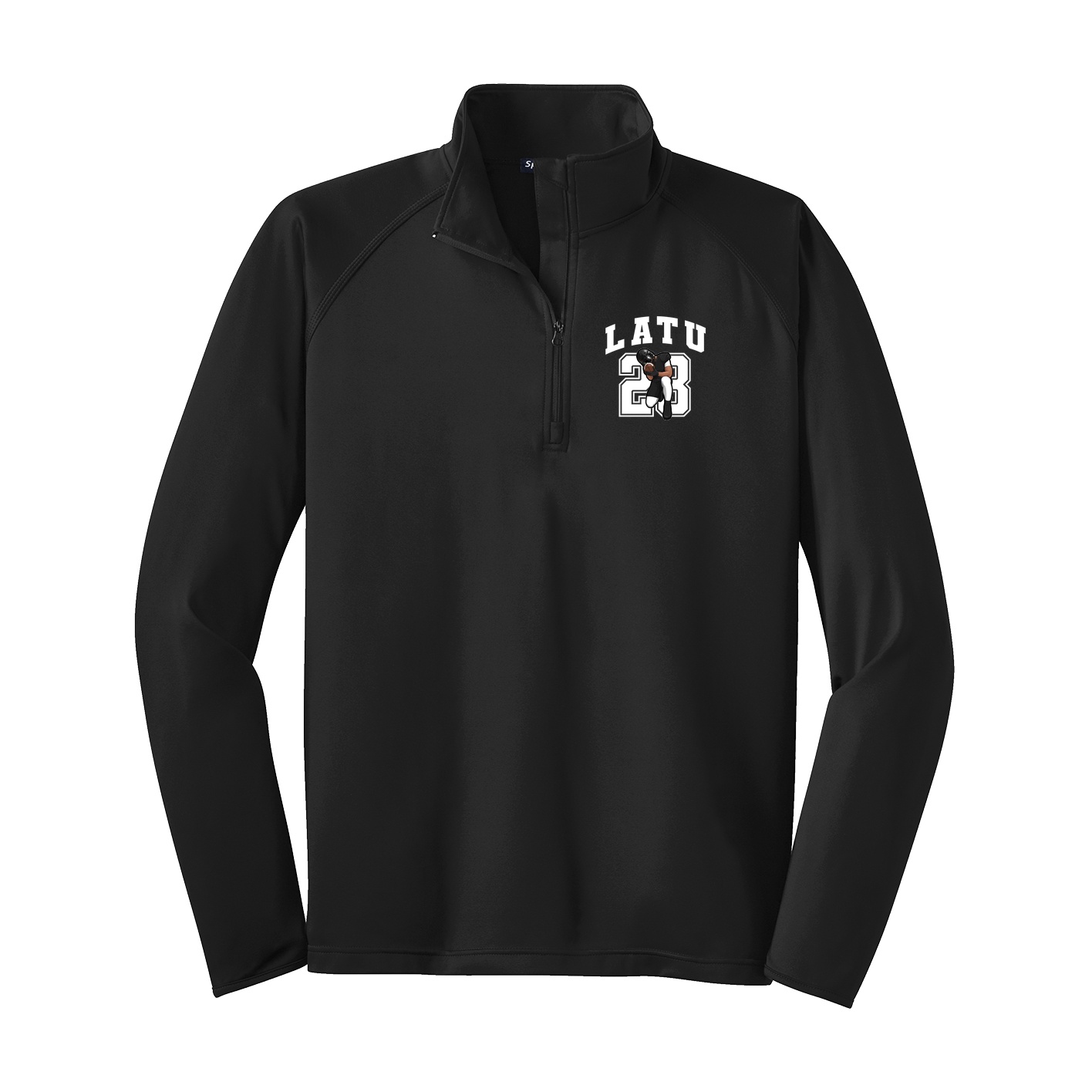 Q-Zip Pullover — Number in Black