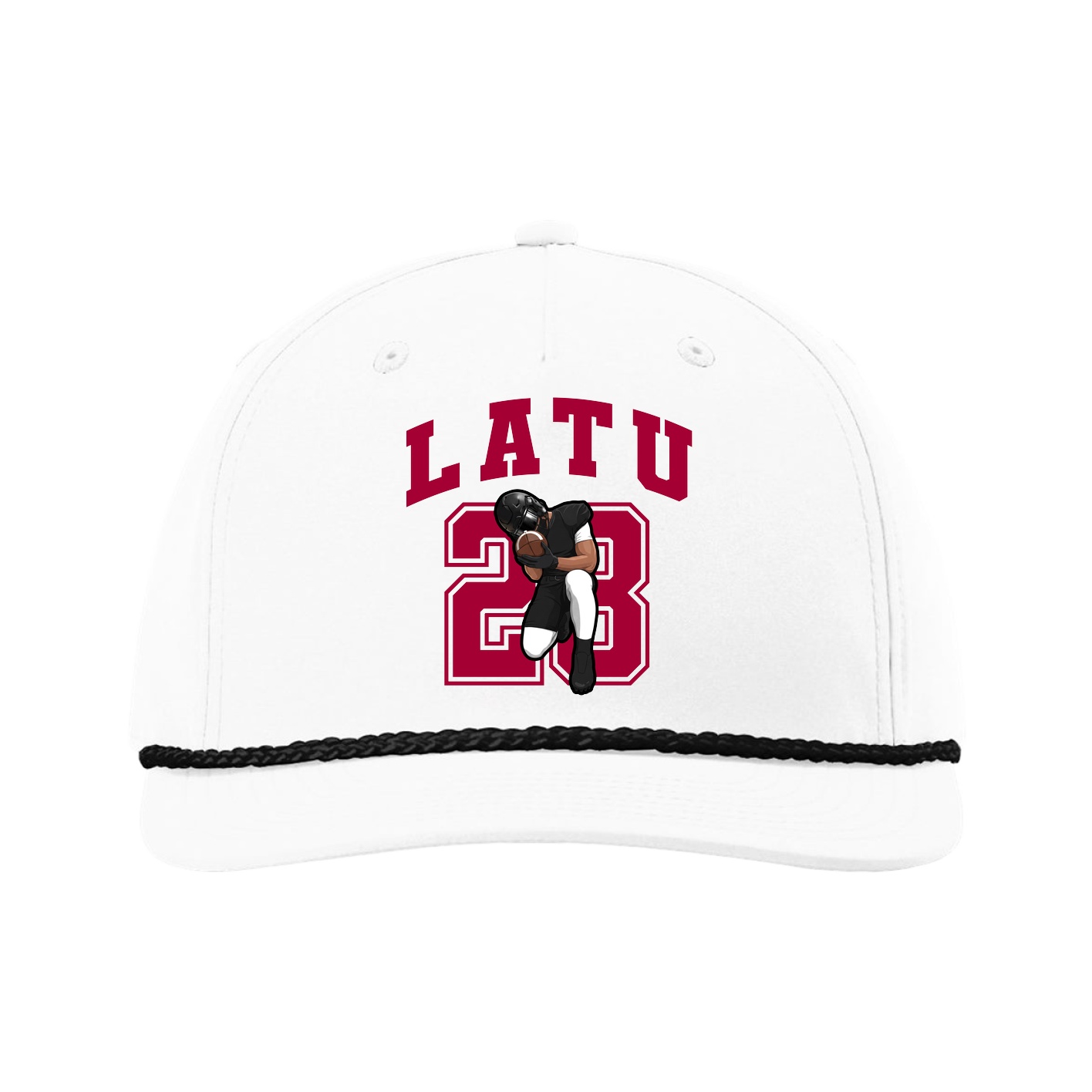 Five-Panel Classic Rope Cap — Number in White
