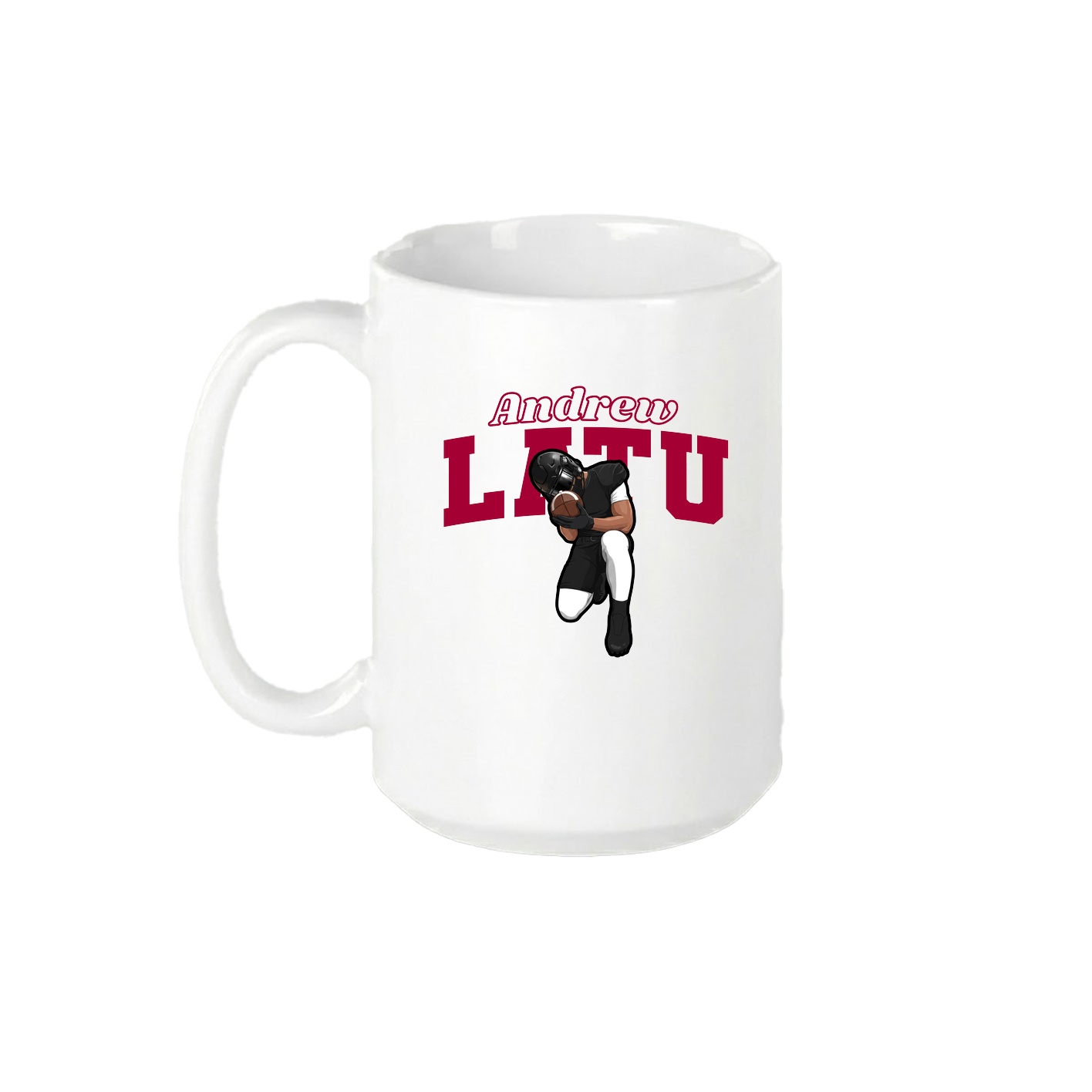 15oz Coffee Mug — Name Arch in White